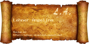 Lehner Angelina névjegykártya